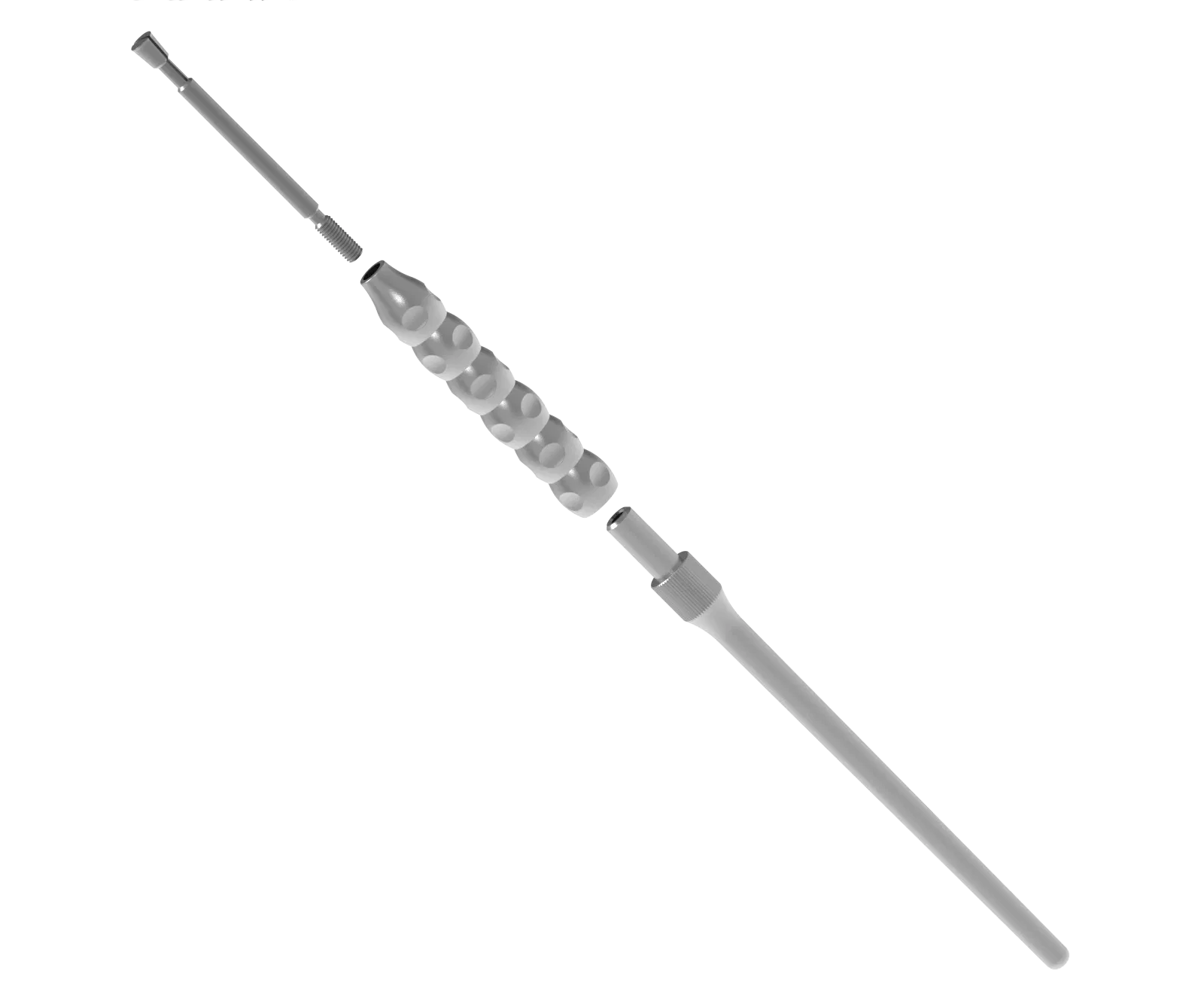 micro scalpel handle, 140 mm, anatomical shape