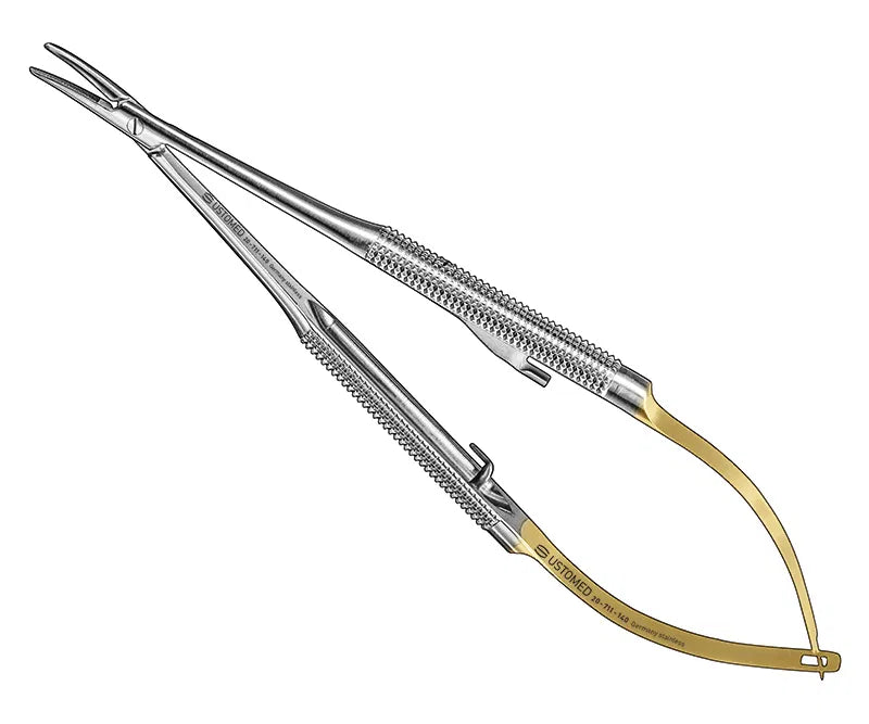 BARRAQUER mikro nåleholder TC, 14 cm, buet