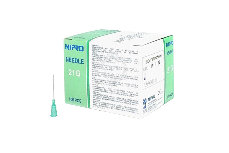 PRF injektionskanyle, 21G, 0,8 x 70 mm, 100 stk