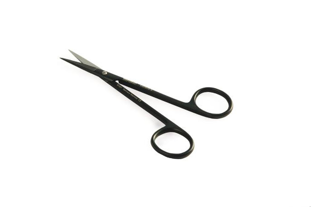 Selvslibende saks til kirurgi, sort, 11 cm, OSFIR14-B