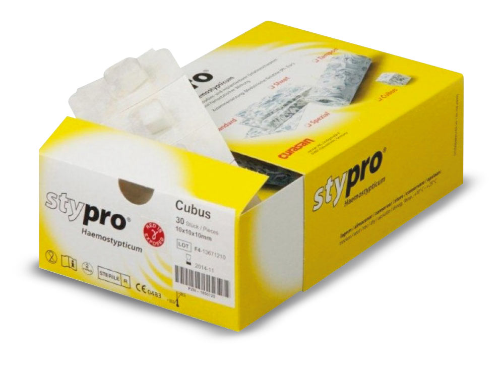 Stypro Cubus, Hæmostase, 10x10x10 mm, 30 stk, fra Curasan, 9310000030