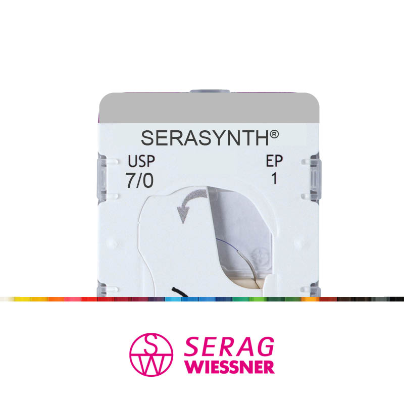 9O05320A Serasynth, violet 7/0, DR-9, 70 cm, mono, non-resorbable, 24 pcs