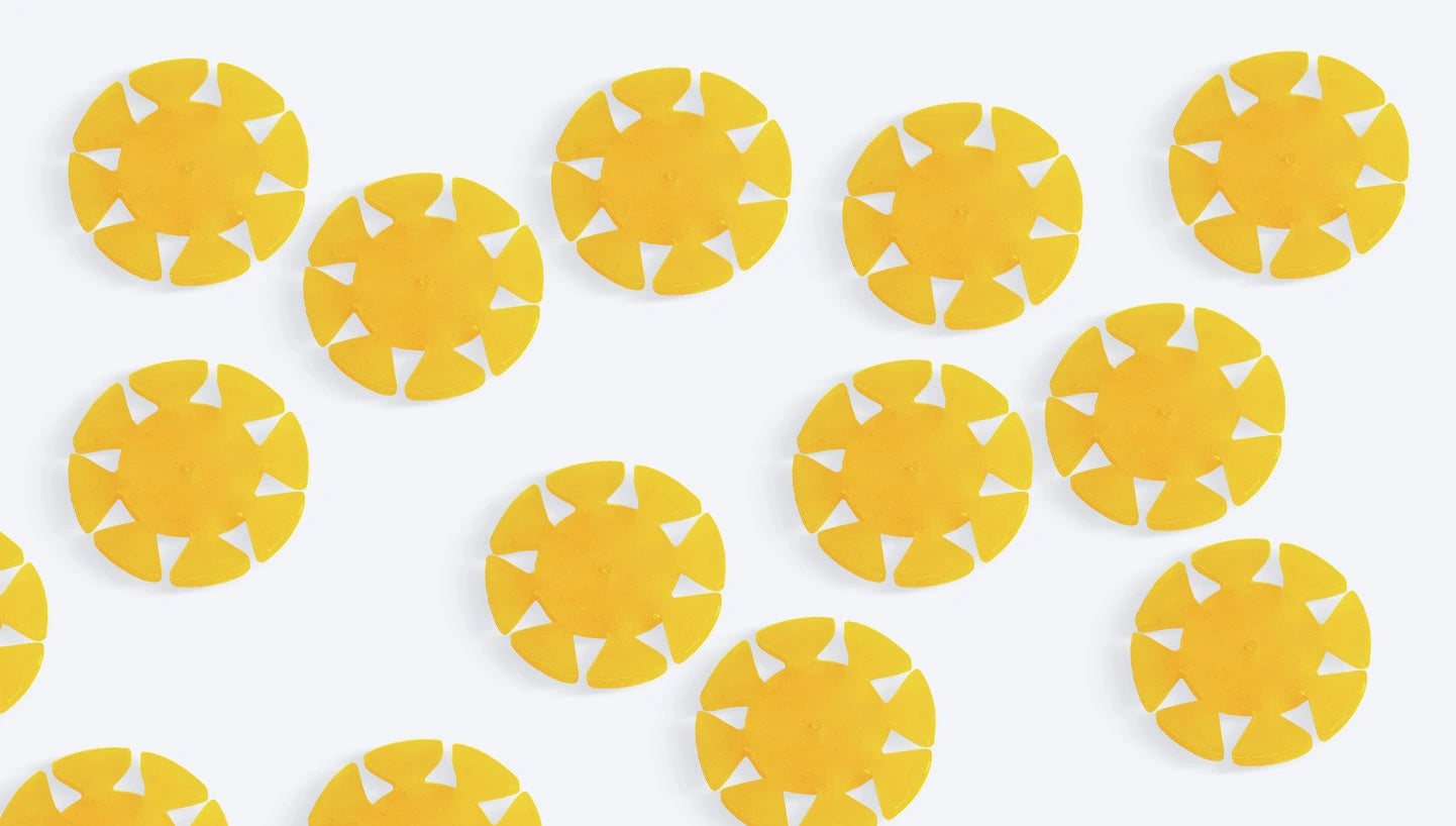 Yellow Petal Discs, æske med 50 stk.