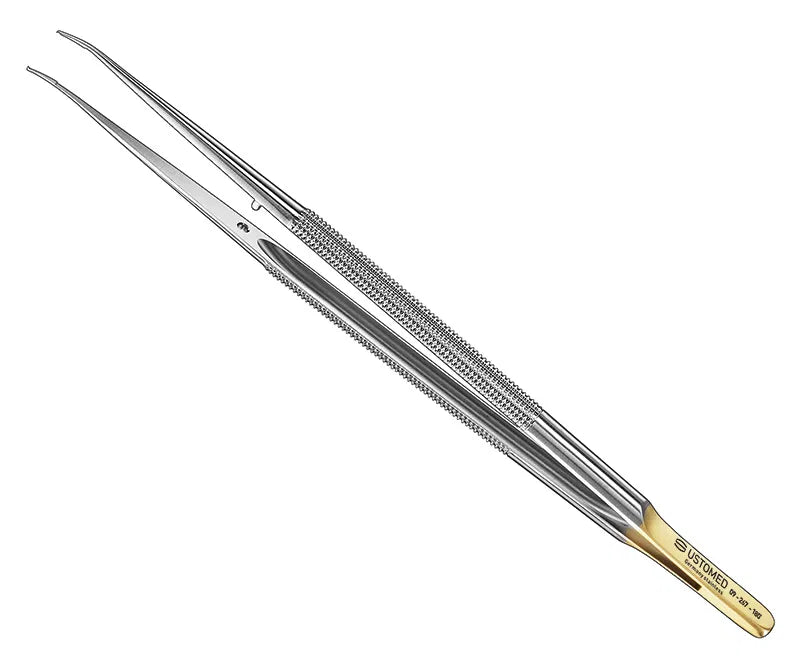 Micro-tissue forceps, 18 cm, cvd., 1,2 mm