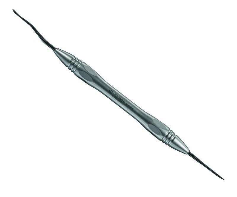 Mod. B., micro papilla raspatory, PEEK handle, 17 cm