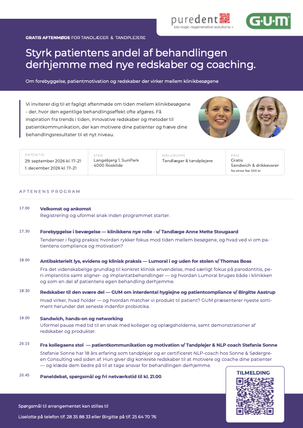 Aftenarrangement for tandlæger og tandplejere