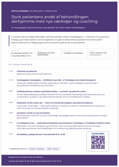 Aftenarrangement for tandlæger og tandplejere