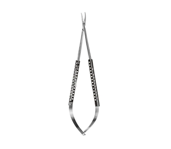 I´Motion, Micro-Needleholder, 18cm, curved, TC